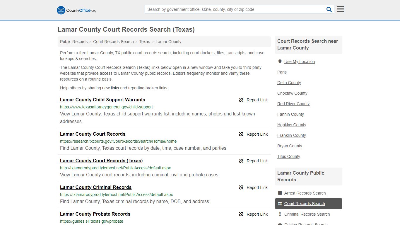 Court Records Search - Lamar County, TX (Adoptions, Criminal, Child ...